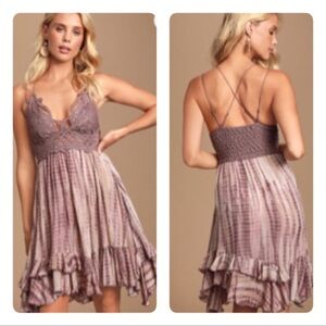 Free People ADELLA TYE DYE MINI DRESS SIZE XSMALL